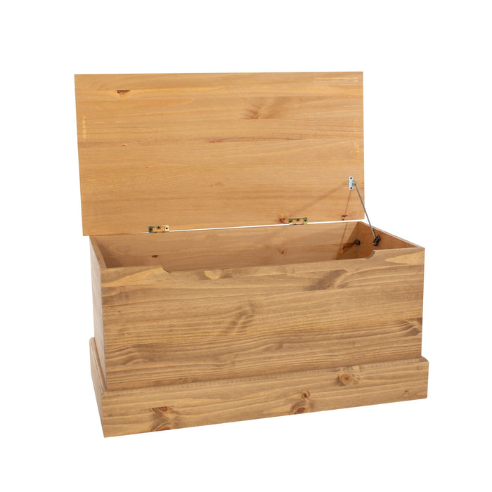 Cotswold Ottoman Storage Trunk - Antique Waxed Pine - LuminexFurnitureStorage TrunkCT140