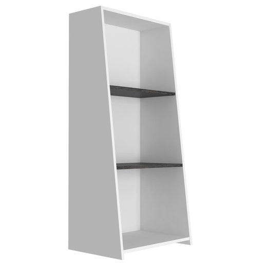 Dallas Bookcase White Low With 3 Shelves - LuminexFurnitureBookcaseDL203
