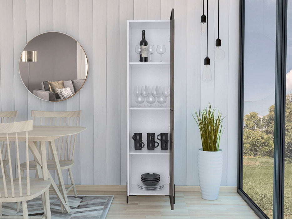 Dallas Bookcase White Tall Storage Cabinet - LuminexFurnitureBookcaseDL924