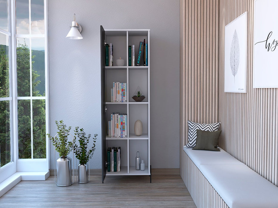 Dallas Bookcase White Tall Storage & Display Cabinet - LuminexFurnitureBookcaseDL903