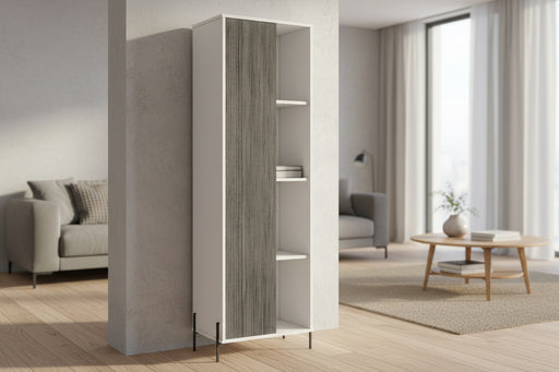 Dallas Bookcase White Tall Storage & Display Cabinet - Luminex Furniture