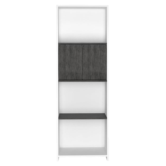 Dallas Bookcase White With Doors - LuminexFurnitureBookcaseDL204
