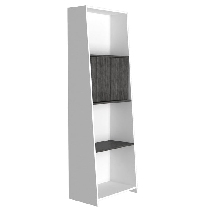Dallas Bookcase White With Doors - LuminexFurnitureBookcaseDL204