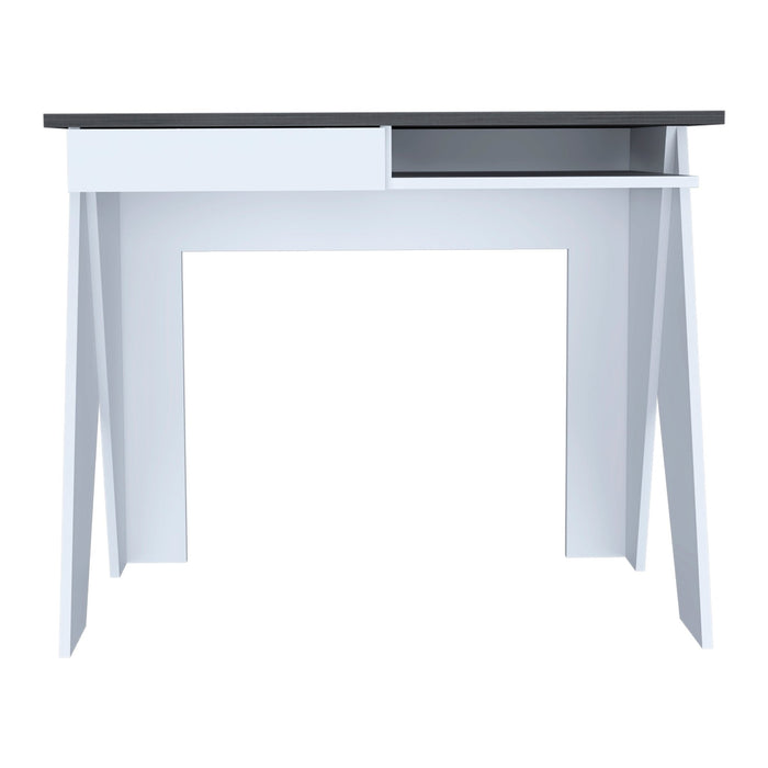 Dallas Desk White Home Office With Drawer - LuminexFurnitureDeskDL106