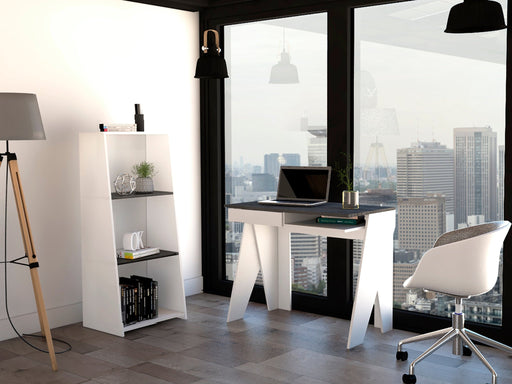 Dallas Desk White Home Office With Drawer - LuminexFurnitureDeskDL106