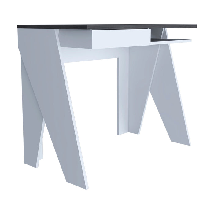 Dallas Desk White Home Office With Drawer - LuminexFurnitureDeskDL106