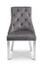 Dalton Lion Head Grey Velvet Dining Chairs – Set of 2 - Luminex FurnitureChairsGLA002