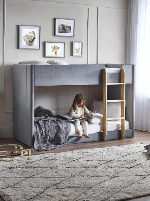 Dandelion Bunk – Grey Velvet Kids’ Bunk Bed - Luminex FurnitureBunk BedDAY001
