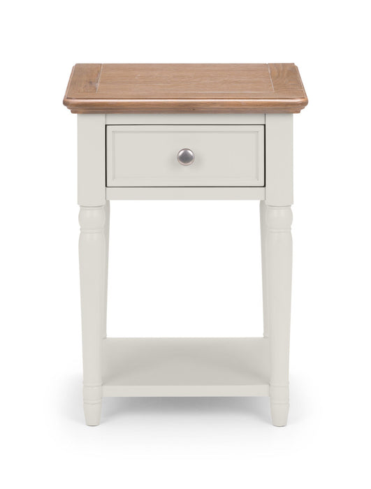 Daphne 1 Drawer Lamp Table – Grey & Limed Oak Effect - Luminex FurnitureLamp TablePRO104