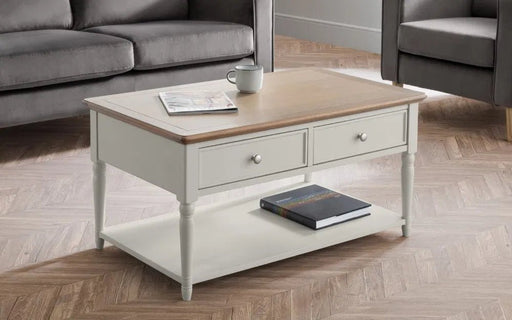 Daphne Coffee Table – Grey & Limed Oak | Elegant 2 Drawer Table - Luminex FurnitureCoffee TablePRO105