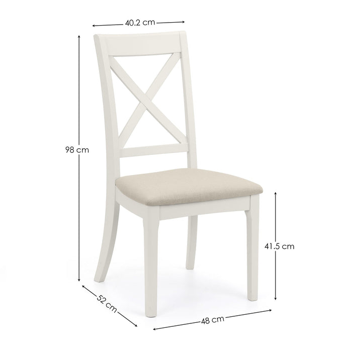 Daphne Dining Chairs – Grey & Ivory (Set of 2) - Luminex FurnitureChairsPRO103