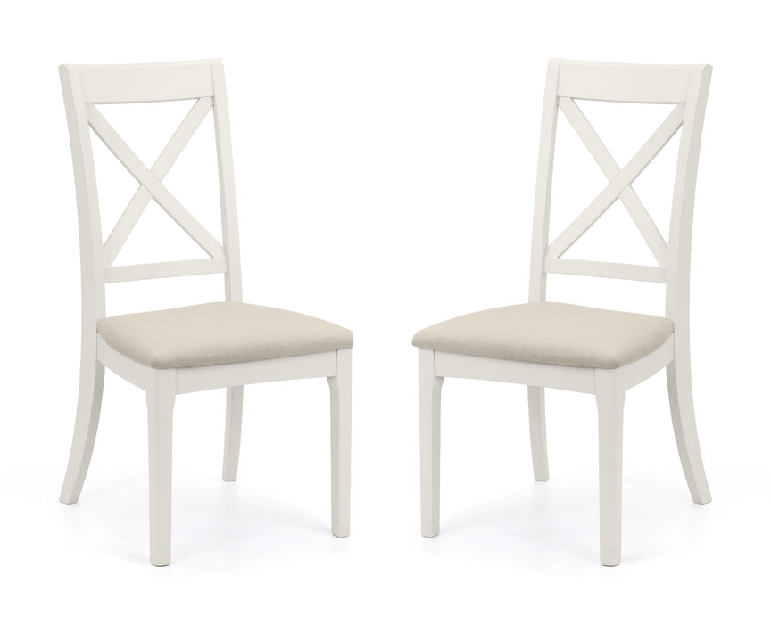 Daphne Dining Chairs – Grey & Ivory (Set of 2) - Luminex FurnitureChairsPRO103