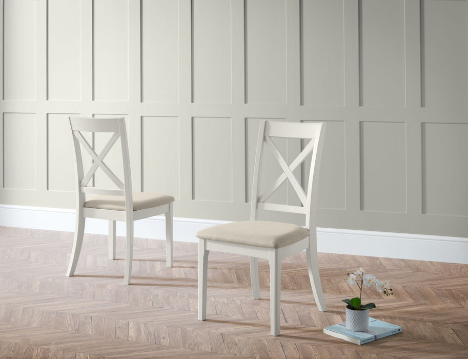 Daphne Dining Chairs – Grey & Ivory (Set of 2) - Luminex FurnitureChairsPRO103