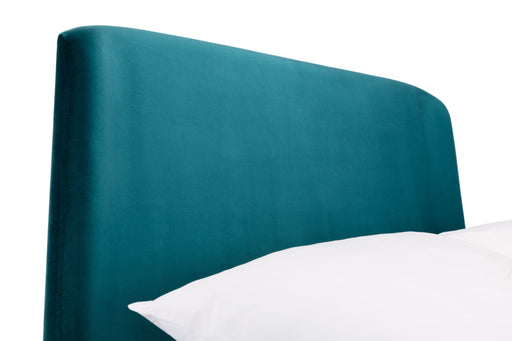 Delaney Curved Velvet Bed - Teal or Grey - Luminex FurnitureFabric BedsFRI001