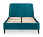 Delaney Curved Velvet Bed - Teal or Grey - Luminex FurnitureFabric BedsFRI001