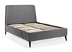 Delaney Curved Velvet Bed - Teal or Grey - Luminex FurnitureFabric BedsFRI011