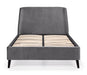 Delaney Curved Velvet Bed - Teal or Grey - Luminex FurnitureFabric BedsFRI011
