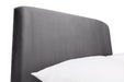 Delaney Curved Velvet Bed - Teal or Grey - Luminex FurnitureFabric BedsFRI011