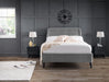 Delaney Curved Velvet Bed - Teal or Grey - Luminex FurnitureFabric BedsFRI011