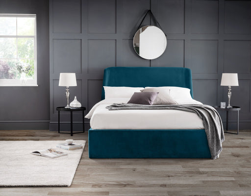 Delaney Velvet Storage Bed with Elegant Curved Headboard - Luminex FurnitureFabric BedsFRI051