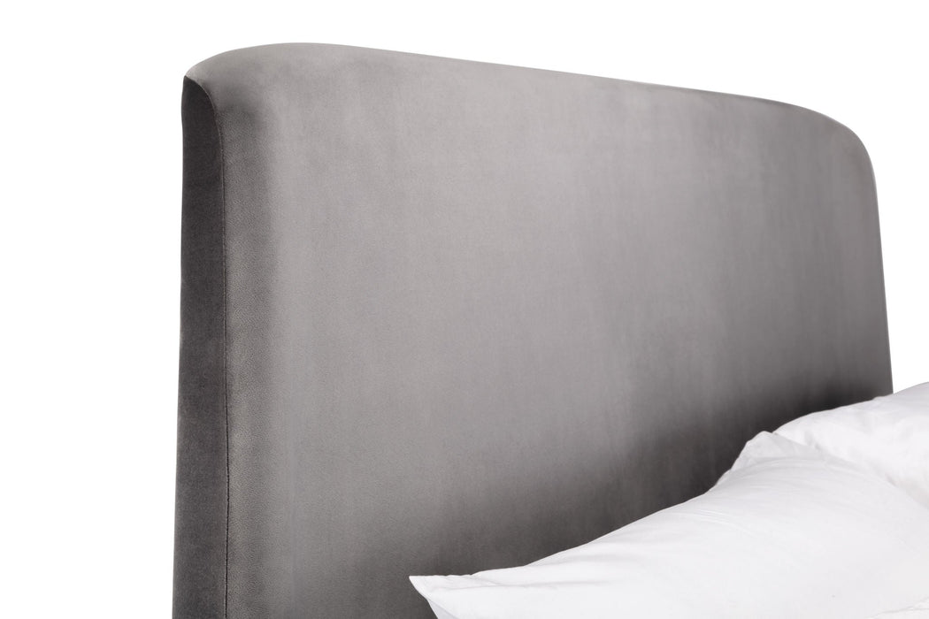 Delaney Velvet Storage Bed with Elegant Curved Headboard - Luminex FurnitureFabric BedsFRI061