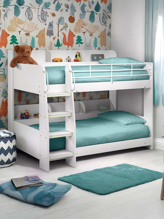 Dreamcatcher Bunk Bed White – Kids’ Storage Bunk with Ladder - Luminex FurnitureBunk BedDOM002