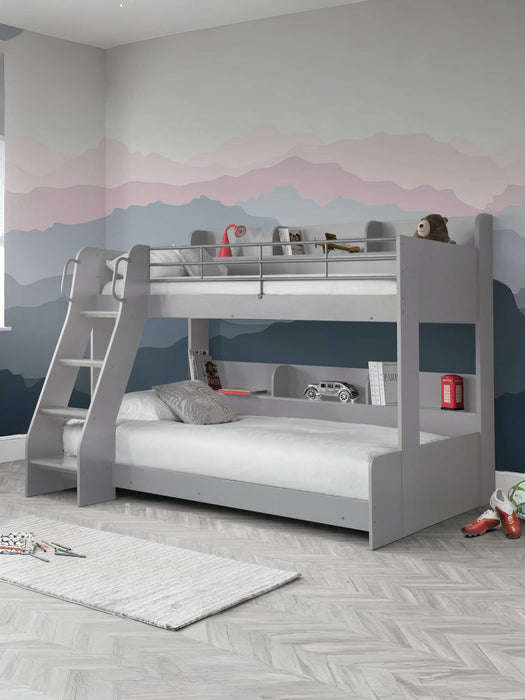Dreamcatcher Triple Sleeper Light Grey – Space - Saving Bed - Luminex FurnitureBunk BedDOM102