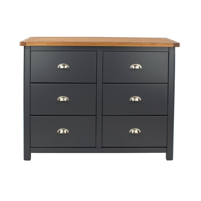 Dunkeld 3+3 dr wide chest – Midnight Blue - LuminexFurnitureChest of DrawersDK233