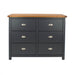 Dunkeld 3+3 dr wide chest – Midnight Blue - LuminexFurnitureChest of DrawersDK233