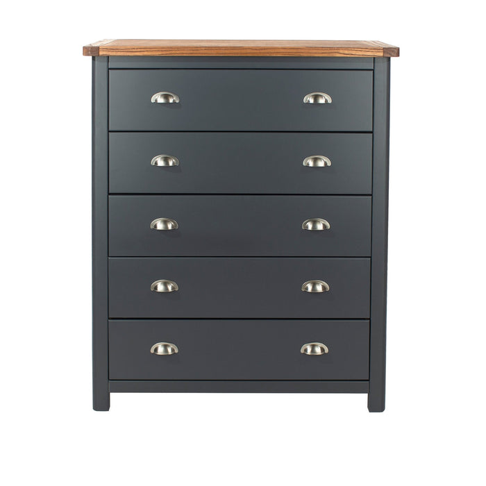 Dunkeld 5 drawer chest – Midnight Blue - LuminexFurnitureChest of DrawersDK215