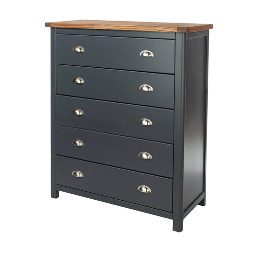 Dunkeld 5 drawer chest – Midnight Blue - LuminexFurnitureChest of DrawersDK215