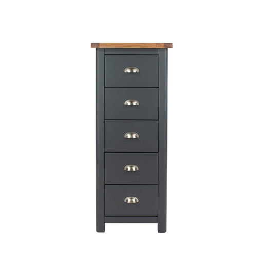 Dunkeld 5 drawer narrow chest – Midnight Blue - LuminexFurnitureChest of DrawersDK217