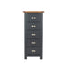 Dunkeld 5 drawer narrow chest – Midnight Blue - LuminexFurnitureChest of DrawersDK217