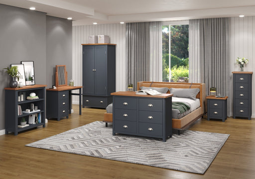 Dunkeld Bedside Table 2 Drawer Cabinet Midnight Blue - LuminexFurnitureBedside TableDK210