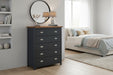 Dunkeld Midnight Blue 5 Drawer Chest of Drawers - Luminex FurnitureChest of DrawersDK215