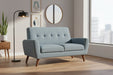 Eden 2 Seater Scandinavian Style Fabric Sofa – Dove, Grey, Dark Grey, Blue - Luminex FurnitureSofasMON401