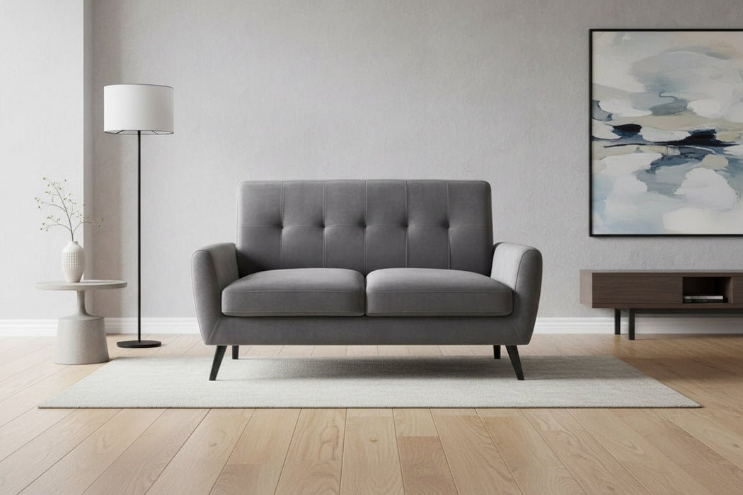 Eden 2 Seater Scandinavian Style Fabric Sofa – Dove, Grey, Dark Grey, Blue - Luminex FurnitureSofasMON501