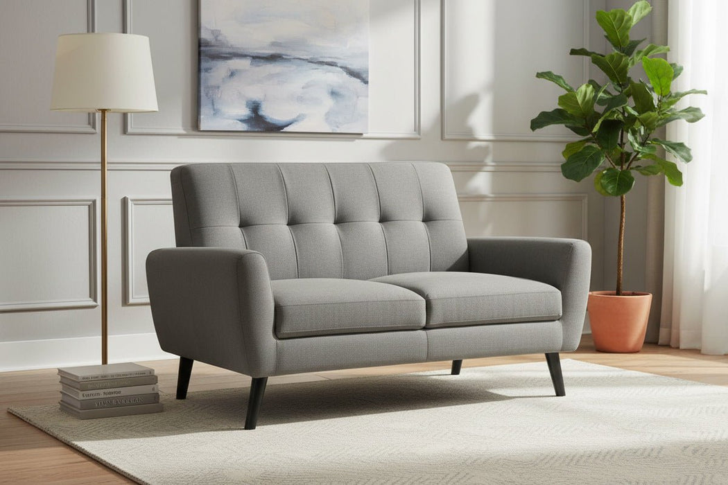 Eden 2 Seater Scandinavian Style Fabric Sofa – Dove, Grey, Dark Grey, Blue - Luminex FurnitureSofasMON521