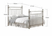 Edward Chrome Metal Bed - Luminex FurnitureBedEDW46CHR