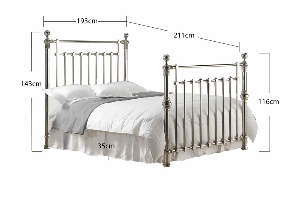 Edward Chrome Metal Bed - Luminex FurnitureBedEDW46CHR