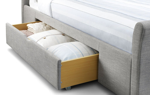 Elara Light Grey with Drawers Bed - Luminex FurnitureFabric BedsCAP001