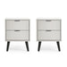 Elden 2 Drawer Bedside - Silk Grey - Luminex FurnitureBedside TableALB001