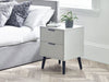 Elden 2 Drawer Bedside - Silk Grey - Luminex FurnitureBedside TableALB001