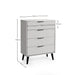 Elden 4 Drawer Wide Chest - Silk Grey - Luminex FurnitureChest of drawersALB002