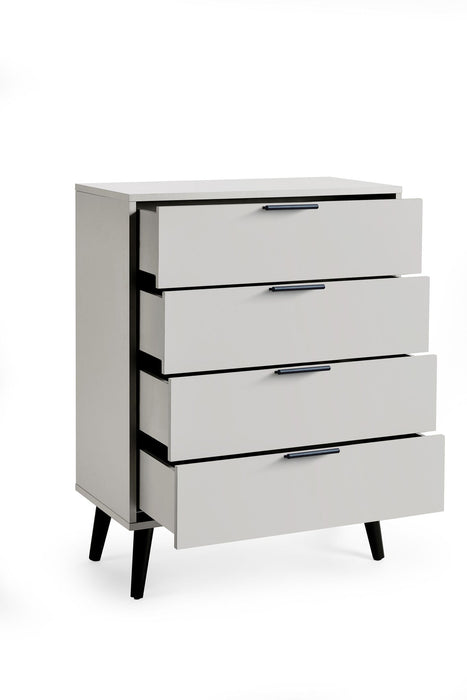 Elden 4 Drawer Wide Chest - Silk Grey - Luminex FurnitureChest of drawersALB002