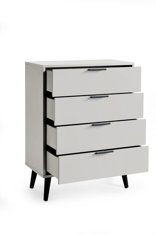 Elden 4 Drawer Wide Chest - Silk Grey - Luminex FurnitureChest of drawersALB002