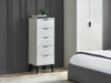 Elden 5 Drawer Narrow Chest - Silk Grey - Luminex FurnitureChest of drawersALB003