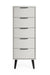 Elden 5 Drawer Narrow Chest - Silk Grey - Luminex FurnitureChest of drawersALB003