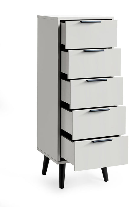 Elden 5 Drawer Narrow Chest - Silk Grey - Luminex FurnitureChest of drawersALB003