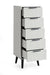 Elden 5 Drawer Narrow Chest - Silk Grey - Luminex FurnitureChest of drawersALB003